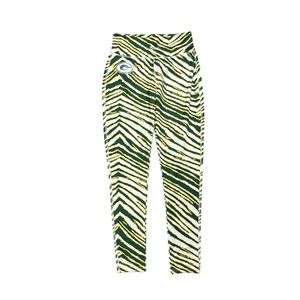 Majestic Green Bay‎ Packers Zubaz Leggings Pants Womens Size Medium NFL Football